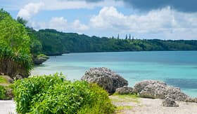 Royal Caribbean beach near Noumea in New Caledonia archipelago