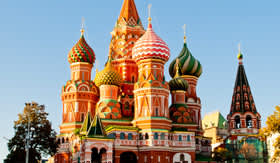 Saint Basil's Cathedral in Moscow, Russia