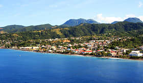 Silversea Cruises caribbean city Roseau on the island of Dominica