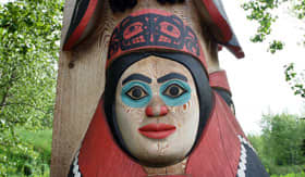 Totem pole in Alaska Heritage Center