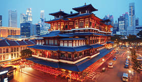 Transpacific Cruises Buddha Toothe Relic Temple in Chinatown, Singapore