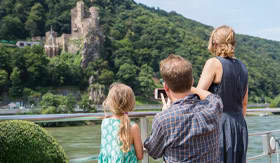 A family on a shore excursion