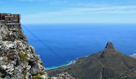 Cable car track to top of mountain