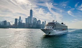 Viking Oceans ship in New York City