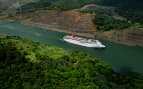 Ship passing through Panama Canal Carnival Cruises