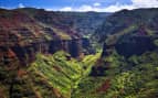 Waimea Canyon from the air. Kauai Holland America