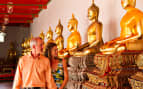 Visiting the Buddah in the Bangkok Temple