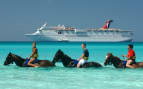 Guests enjoy a horseback riding excursion