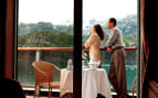 Guests enjoy their stay in their balcony cabin