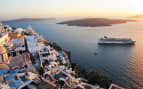 best ncl europe cruise Cruising through Santorini, Greece