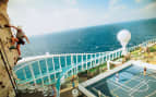 Royal Caribbean Voyager of the Seas climbing rock 