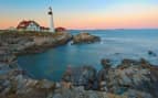 Sunset at the iconic Portland Head Light Maine