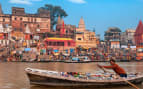 A view of holy ghats of Varanasi India