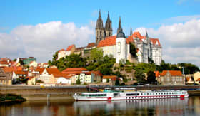 Albrechtsburg Castle on Elbe River in Germany