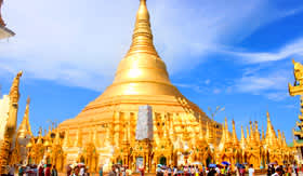 Shwedagon Pagoda in Yangon, Myanmar