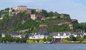 Koblenz Fortress on the Rhine in Germany