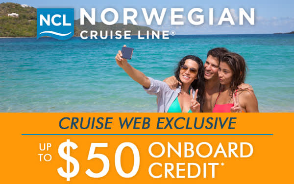 Norwegian Cruise Line: up to $50 Onboard Credit*