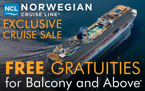 Free Gratuities for Balcony and above on NCL*