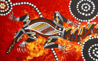 Aboriginal style artwork Royal Caribbean Austalia