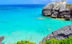 Beautiful Bermuda beach and rocks