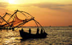 Fishing boats in Cochin, India
