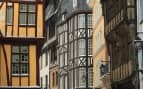 Normandy old houses Cunard Line Europe