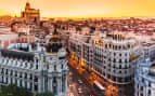 Gran Via shopping street in Madrid Spain Europe