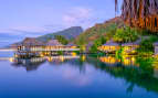 Bungalows in French Polynesia Holland America