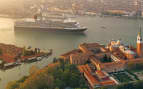 Queen Elizabeth sailing into Venice, Italy