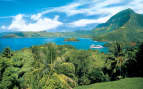 View of Hiva Oa on Marquesas Island