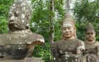 Angkor Thom statues in Cambodia