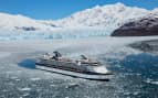 Celebrity Millennium cruises past glaciers