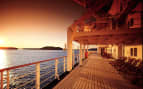 Sunset over the open deck