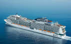 Aerial view of MSC Bellissima