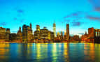 New York City skyline at night