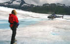 Alaska helicopter on Mendenhall Glacier Norwegian