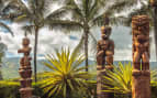 Norwegian Hawaii Cruisetours Tiki carvings Oahu