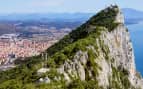 Rock of Gibraltar next to the La Linea Town Spain