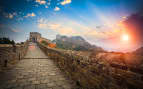 The Great Wall with sunset glow Jinshalin China