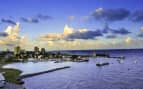 The Harbor at Colon Panama with the city 