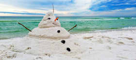 Snowman on the Beach