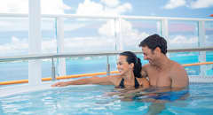 Couple in hot tub