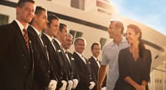 Seabourn greeting a couple - Courtesy of Seabourn Cruises