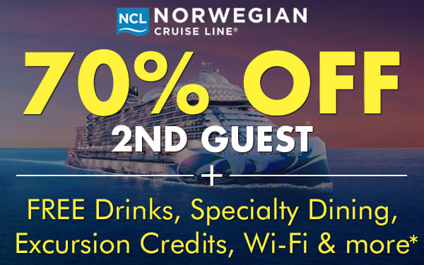 Norwegian Cruise Line: 70% OFF Guest 2 and FREE...