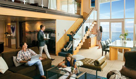 Spacious Royal-class suite aboard Royal Caribbean International's Oasis of the Seas