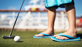 Miniature golf aboard the Ruby Princess