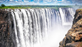 Overhead of Victoria Falls