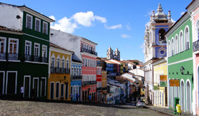 European influenced streets of Salvador da Bahia
