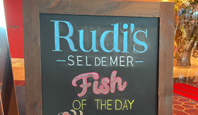 Fish Of the Day sign at Rudi's Sel de Mer on Rotterdam