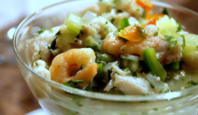 Traditional ceviche on Viking Expeditions South America cruise